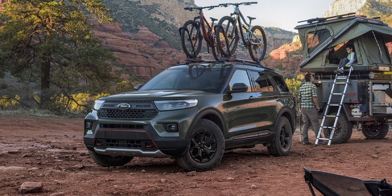 2024 Ford Explorer with a roof rack