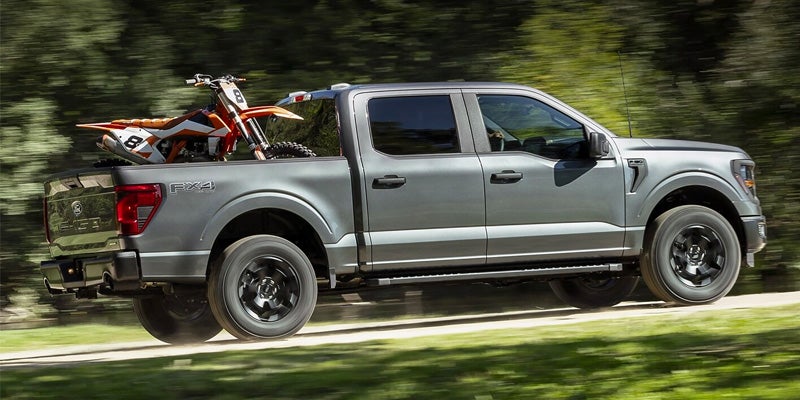 2024 Ford F-150 with motorcycles in the bed