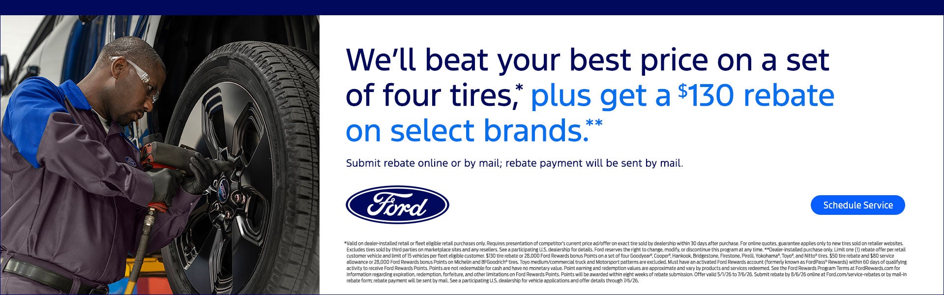 Monaco Ford of Niantic Tires Rebate!