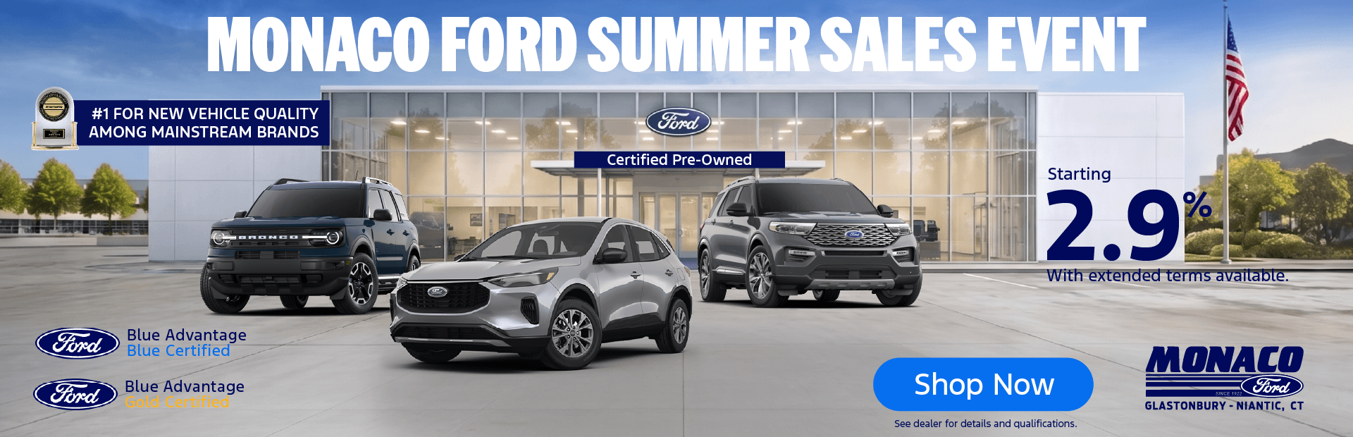 Certified Pre-Owned's at Monaco Ford of Niantic!