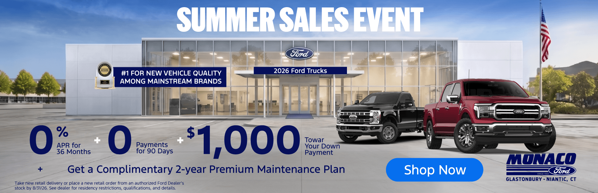 Ford Trucks at Monaco Ford of Niantic!