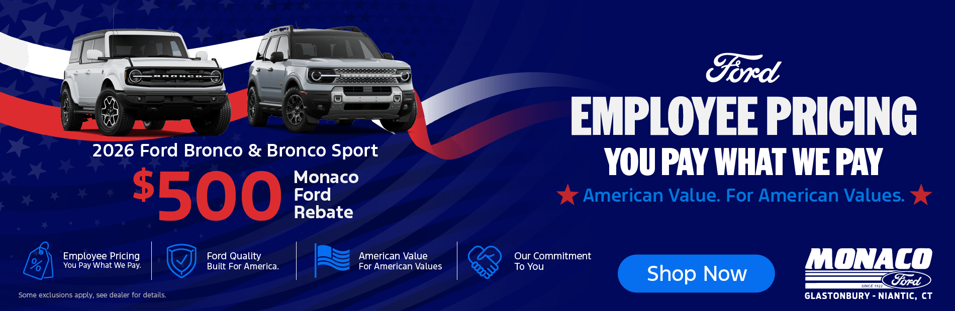 Ford Bronco and Bronco Sport at Monaco Ford of Niantic!