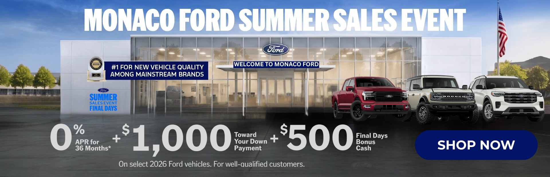 Shop Ford Summer Sales Event at Monaco Ford of Niantic!