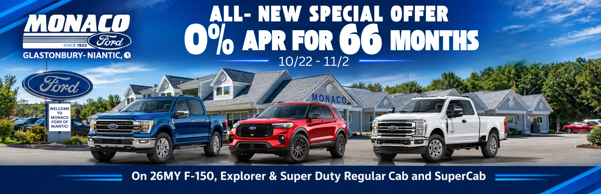 0% APR Financing at Monaco Ford of Niantic!